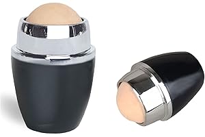 NGUP Oil Control On The Go Oil-Absorbing Volcanic Face Roller Oil Absorbing Control Roller Oil Control Blotting Tool Volcanic Stone Face Mini Roller (Black)