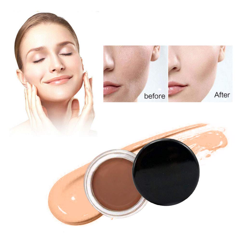 Age Defying Foundation Concealer, FunDiscount AgeDefy Youthful Glow Cream Multi-Use Liquid Foundation Full Coverage Matte Brightening Makeup Shades Professional Anti-Aging Cosmetics (Deep Warm)