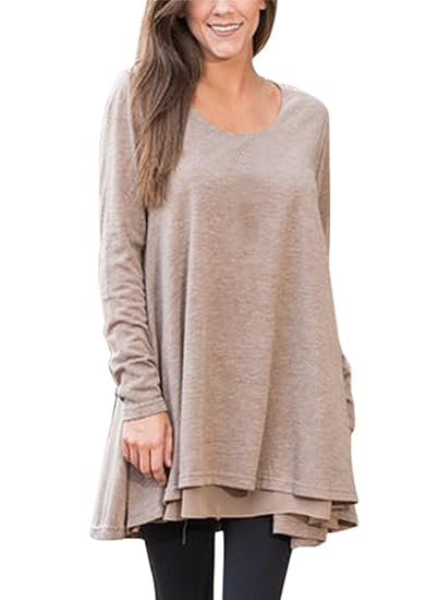 Long Sleeve T Shirt Loose Long Tops 