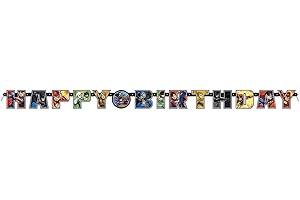 6.5ft Justice League Birthday Banner