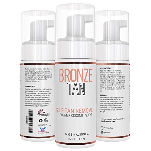 Bronze Tan Self-Tan Remover For Fake Tan Streaks, Build Up, Correction, Or Full Removal Of Sunless Tanner or Bronzer - Summer Coconut Scent (150ML / 5.1 fl oz) - Thumbnail 3
