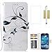 Galaxy S4 Case,by Caseland Samsung Galaxy S4 I9500 Flip PU Leather Wallet with Stand Case for S4 Case Flower ……