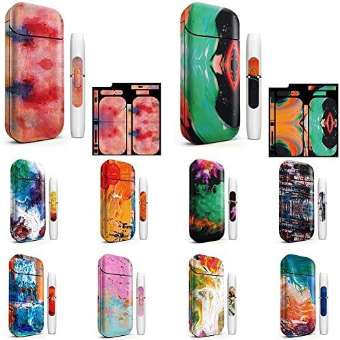 Mlec tech Universal Simple Fashionable Scratch Resistant Oil Painting Series Protective Case Cover Sticker Film Skin for IQOS 2.4 Plus