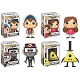 Gravity Falls Dipper Pines, Mabel Pines, Grunkle Stan and Bill Cipher Pop! Vinyl Figures Set of 4