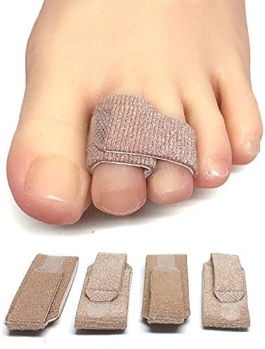 4 PCS Broken Toe Wraps Hammer Finger Splints Toe Separator Splints Toe Straight Wrap to Help Straighten &amp; Support Curled