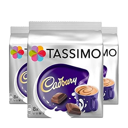 Tassimo Cadbury 3 Packungen zu-Kapselspender Heiße Schokolade - 24 Kapseln