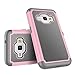 Tekcoo Galaxy Luna Case, Galaxy Amp 2 Case/Express 3 Case/J1 2016 Case, [Tmajor] Shock Absorbing Rubber Plastic Defender Case for Samsung Galaxy Luna/Amp 2/Express 3/J1 2016 -Pink