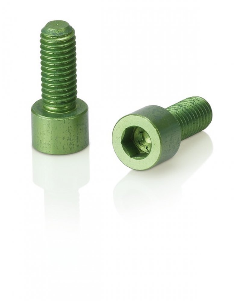 Xlc set of screws/bolts M5 x 17 for bottle holder (2 pieces, lime green)