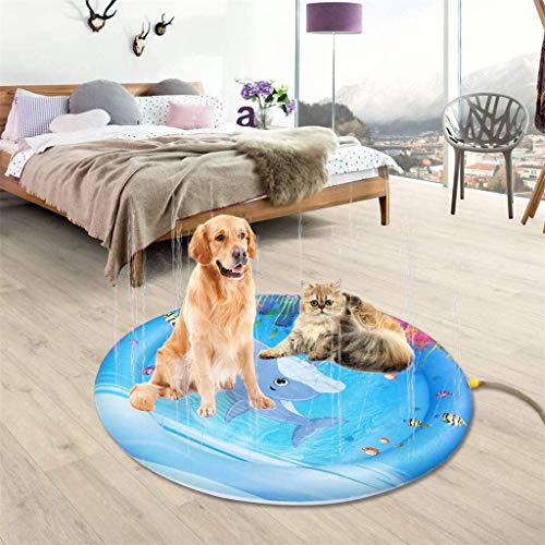 Summer Sprinkle & Splash Water Play Mat for Kids Outdoor Water Toys Team Inflatable Water Mat by Wesracia - Thumbnail 3