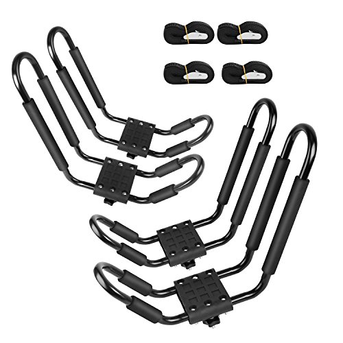 Leader Accessories Kayak Rack 2 Pair J Bar for Canoe Surf Board SUP On