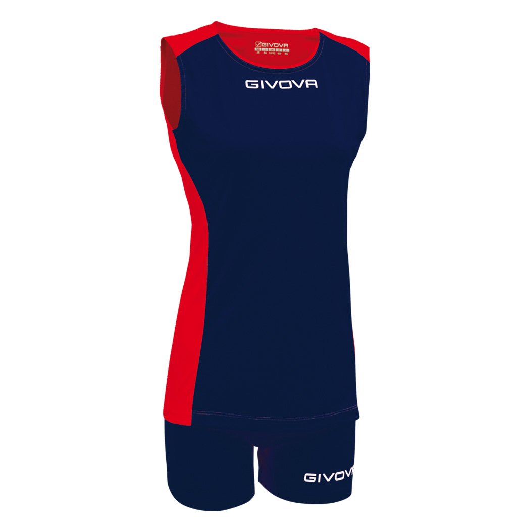 Givova KIT VOLLEY PIPER BLU/ROSSO Tg. XL