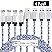 Everdigi iPhone Charger, 4 Pack 10ft/3m Lightning Cable Extra Long Nylon Braided Charging Cord for iPhone X/8/7/7 Plus/6/6s/6 Plus/6s Plus/5c/5s/5, and iPad Pro/Air/Mini/iPod Nano/Touch (White)