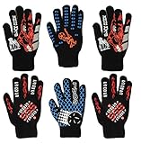 Gilbin Magic-Stretch Gripper Glove, Kids Size, Sports Set, 6 Pair (Size 7-10 Years)