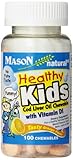 Mason Vitamins Healthy Kids Cod Liver Oil and Vitamin D, Tasty Chewable Orange Flavor, 100-Count,  (Pack of 3)