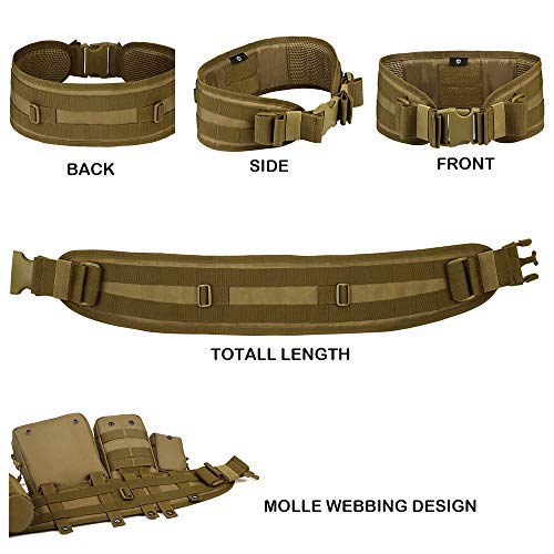 Tactical Battle Belt MOLLE Waist -Belt for Military Equipment and Outdoor Sports