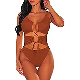 Sovoyontee Women's Sexy One Piece Swimsuits Cheeky Bikini Bathing Suit