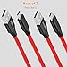 [2-Pack] HOUPU 6ft Micro USB Cable - Nylon Braided, Fast Charging and Sync Data Cord for Android, Samsung, Kindle Fire, LG, HTC, Nokia, Sony, Motorola - Red