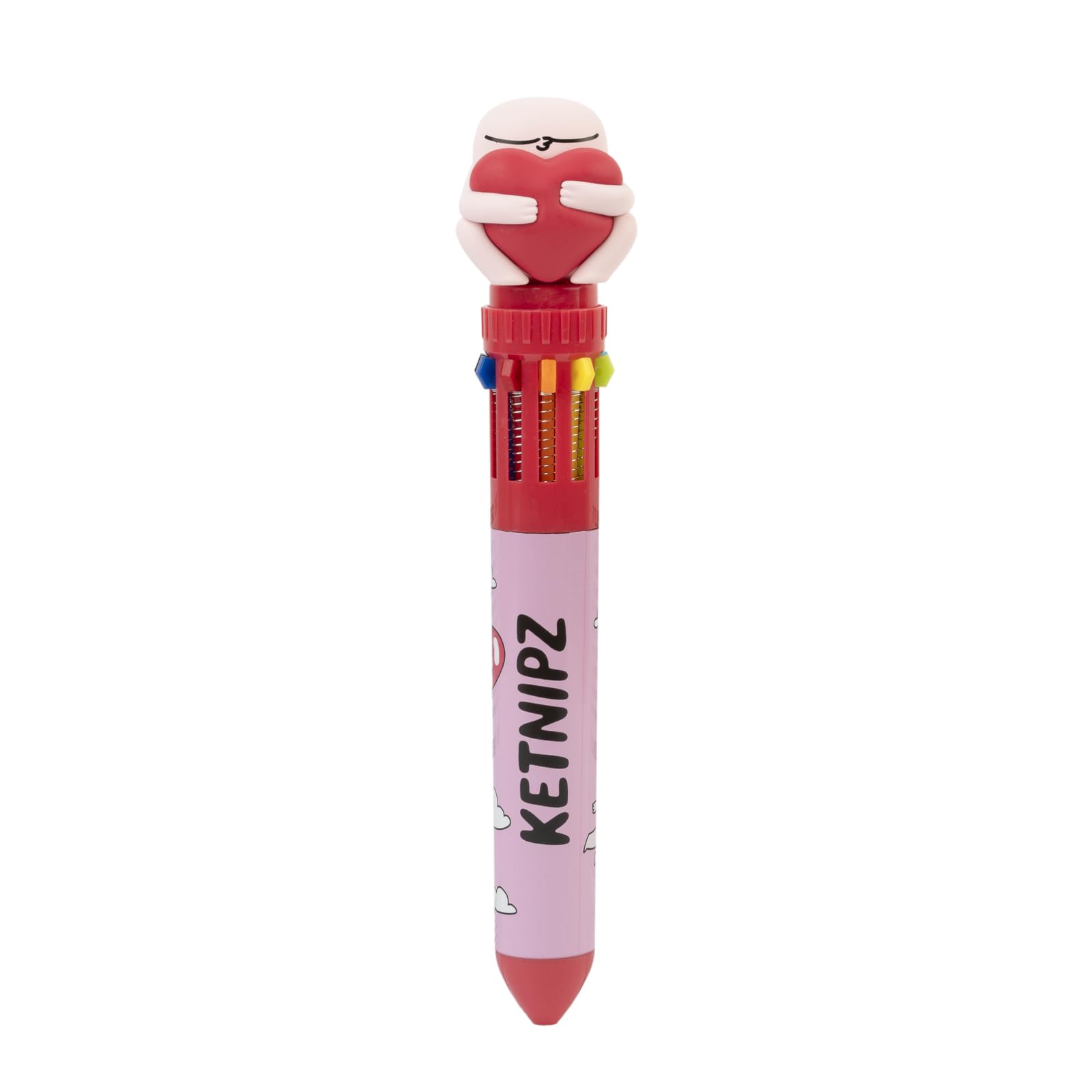 Grupo Erik Multicoloured Pen - Ketnipz Cute Stationery | 10 In 1 Ballpoint Pen With 3D Topper | Kawaii Gifts Under 10 Pounds, Kawaii Stationery