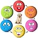 6PCS Dog Squeaky Toys Latex Soft Dog Toys Rubber Chewing Toy Fetch Play Balls for Puppy Small Medium Pets Dog Cat (Style 1)