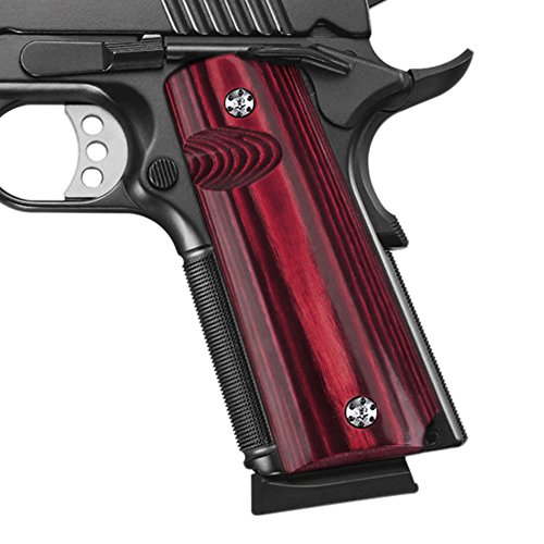 1911 Full Size High Polished Dymond Wood Grips, Free Screws included, Mag Release, Ambi Safety Cut, Cool Hand Brand, Cherry Bomb, H1-S-C