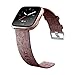 QIBOX Bands Compatible with Versa, Woven Fabric Wrist Strap Watch Special Edition Replacement Bands Classic Square Stainless Steel Buckle Compatible with Versa Smart Watch