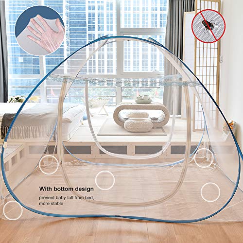 Yoosion-Anti-Mosquito-Nets-Pop-Up-Mosquito-Net-Bed-Tent-with-Bottom-200L180W150H-Mosquito-Nettings-Folding-Portable-for-Baby-Toddlers-Kids-Adult