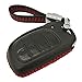 Alegender Hand Sew Leather 4 Buttons Smart Key Fob Cover Case Bag Jacket Protector Fit for 2016 2017 2018 Hyundai Tucson Elantra Sonata (NOT FIT Flip/Pop Out/Folding Key