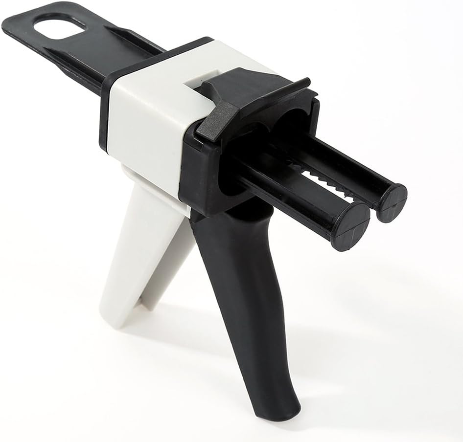 50 ML Epoxy Resin Dispenser - Static Mixer Mixing Nozzle - 1:1/2:1 Ratio Manual Dual Cartridge Applicator - Silicone Rubber Conveyor (50mlPictured)