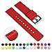 GadgetWraps Silicone Watch Band Strap with Quick Release Pins Compatible with Gizmo Watch, Samsung, Pebble Red, 20mm