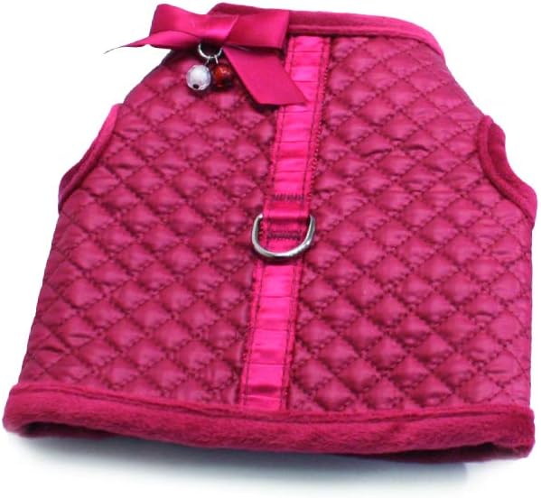 Croci C7274724 Quilted Diamond Burgundy Harness, 41-48Cm, M