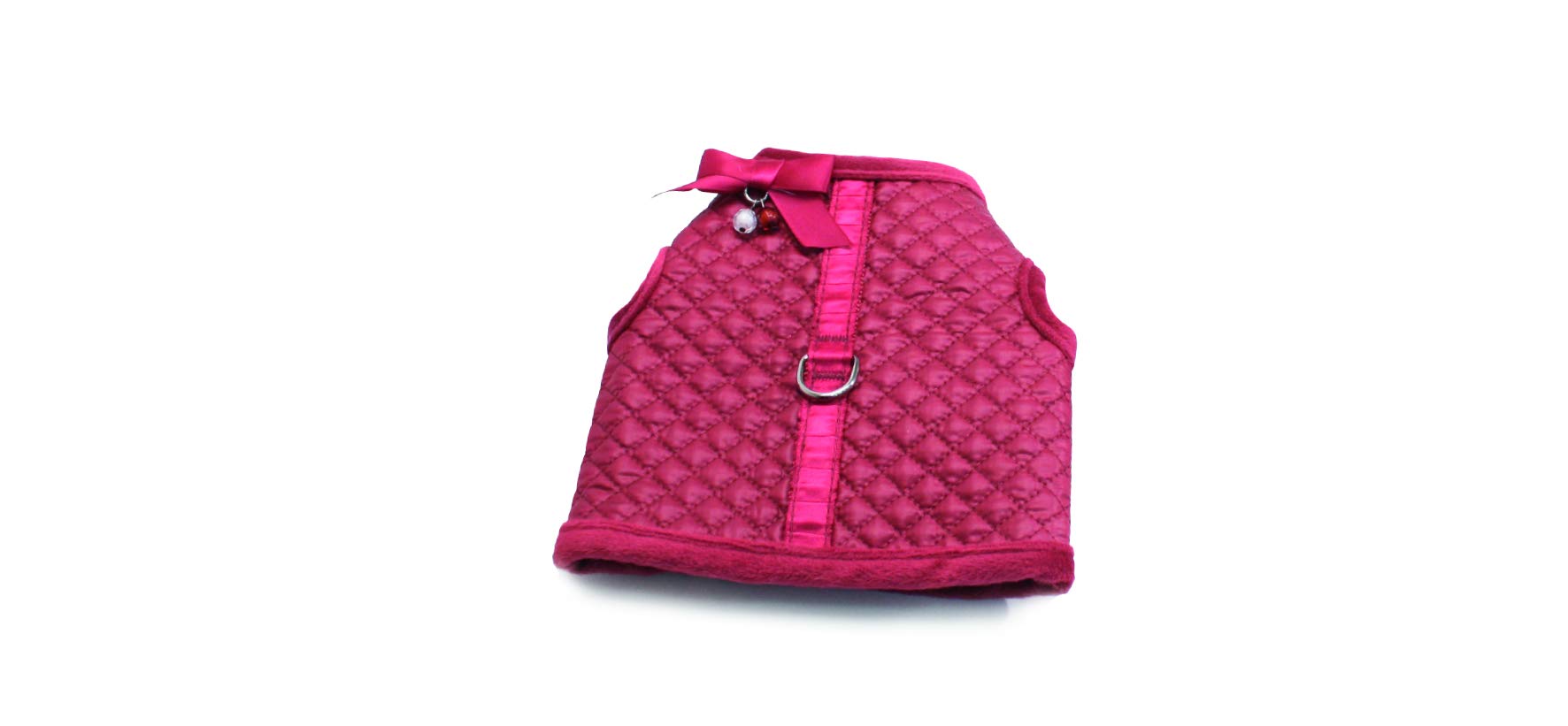 Croci C7274724 Quilted Diamond Burgundy Harness, 41-48Cm, M