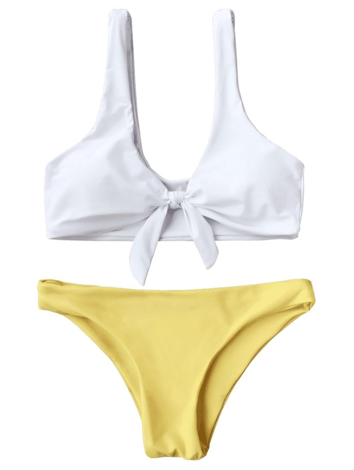 hannea knotted bralette bikini top and bottoms