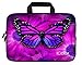 iColor Purple Butterfly 9 9.7 Inch Tablet Sleeve Carrying Bag Neoprene Travel Briefcase Cover Portable Case Pouch with Handle