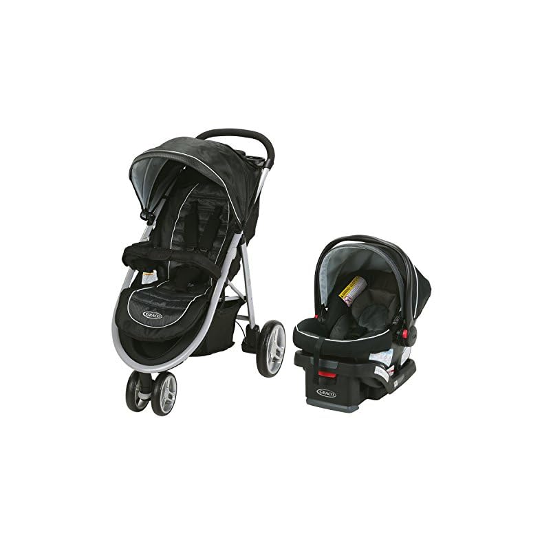 Graco Aire3 Travel System | Includes The Lightweight Aire3 Stroller and SnugRide SnugLock 30 Infant Car Seat, Gotham