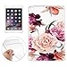 iPad Mini Case,iPad Mini 2 Case,iPad Mini 3 Case,iPad Mini Case with Flowers, LUOLNH Slim Silicone Clear Floral Pattern Soft Flexible TPU Skin Case Protector Shell for iPad Mini 1/2/3 -Purple Rose