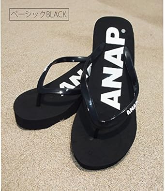 Amazon アナップ 2015年ロゴ厚底ビーチサンダル ウェッジソール Amazon アナップ 2015年ロゴ厚底ビーチサンダル ウェッジソール