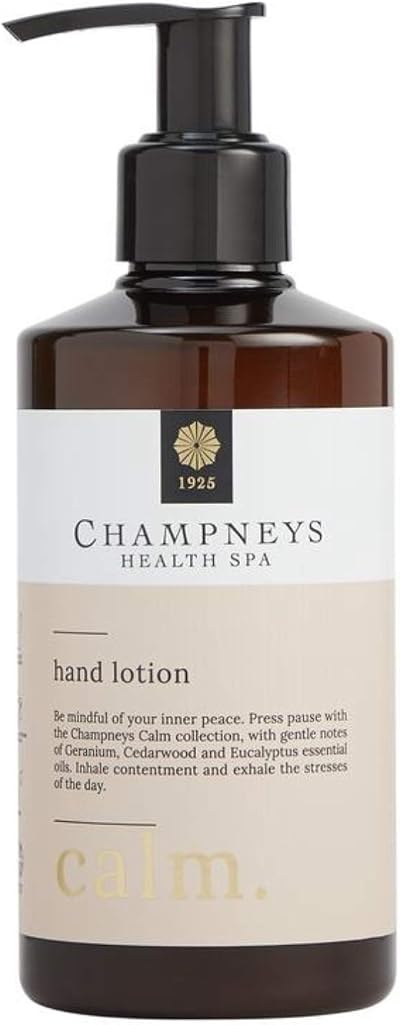 Champneys Calm Hand Lotion 250ml Geranium Cedarwood Eucalyptus Oils
