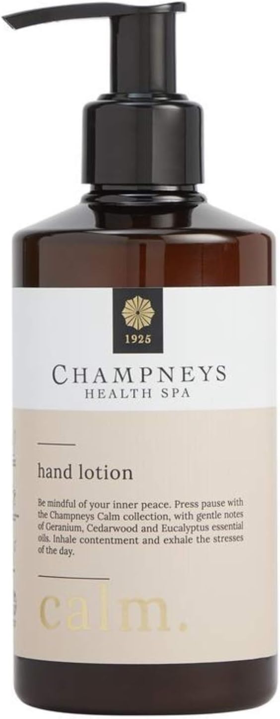 Champneys Calm Hand Lotion 250ml Geranium Cedarwood Eucalyptus Oils