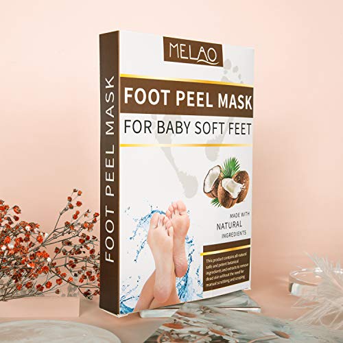 Foot Peel Mask- Deeply Exfoliates and Peels Away the Dead Skin, Cracks & Calluses,repairs rough heels revealing baby soft feet-Pack of 2 Pairs of Plastic Foot Mask for Men and Women (Lavender)