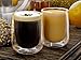 Stone & Mill Double Walled Glass 9 oz - Set of 2 - Glass Coffee Cups - Double Wall Glass Coffee Mugs - for Latte, Cappuccino, Clear Coffee Mug Double wall mug for Coffee & Tea, AM 05