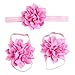 Lisli® 3sets/9pcs Baby Girl's Kids Flowers Foot Band Ties Barefoot Sandals Shoes and Headband