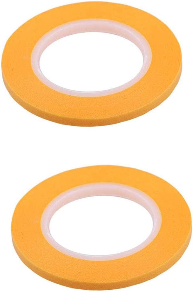 POFET 2pcs Painting Model Masking Tape DIY Spraying Painting Model Craft Tools 4mm, Green,Yellow, Width: 4mm, Length: 18m - Image 4