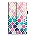Fintie Folio Case for Amazon Fire (Previous 5th Generation, 2015 7 inch) - Slim Fit Premium Vegan Leather Standing Protective Cover, Moroccan Love
