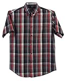 Gioberti Mens Casual Plaid Checked Short Sleeve Button Down Dress Shirt