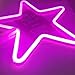 QiaoFei Neon Light,LED Star Sign Shaped Decor Light,Wall Decor for Christmas,Birthday Party,Kids Room, Living Room, Wedding Party Decor (Purple Pink)