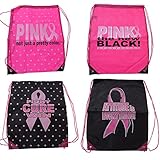 Breast Cancer Awareness Drawstring Backpack