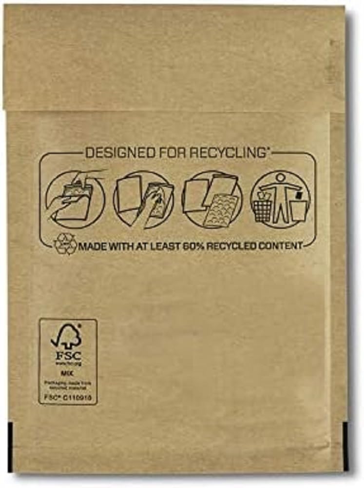 Bankers Box - Padded Bubble Bags and Envelopes for Protection and Safety in Shipping and Transportation, Self-Adhesive Closure, Eco-friendly, Brown color, 10 Units, 180x160 mm (CD)