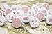 Soft Pink Quinceanera Kisses Candy Stickers, Chocolate Drops Labels - 180 Count