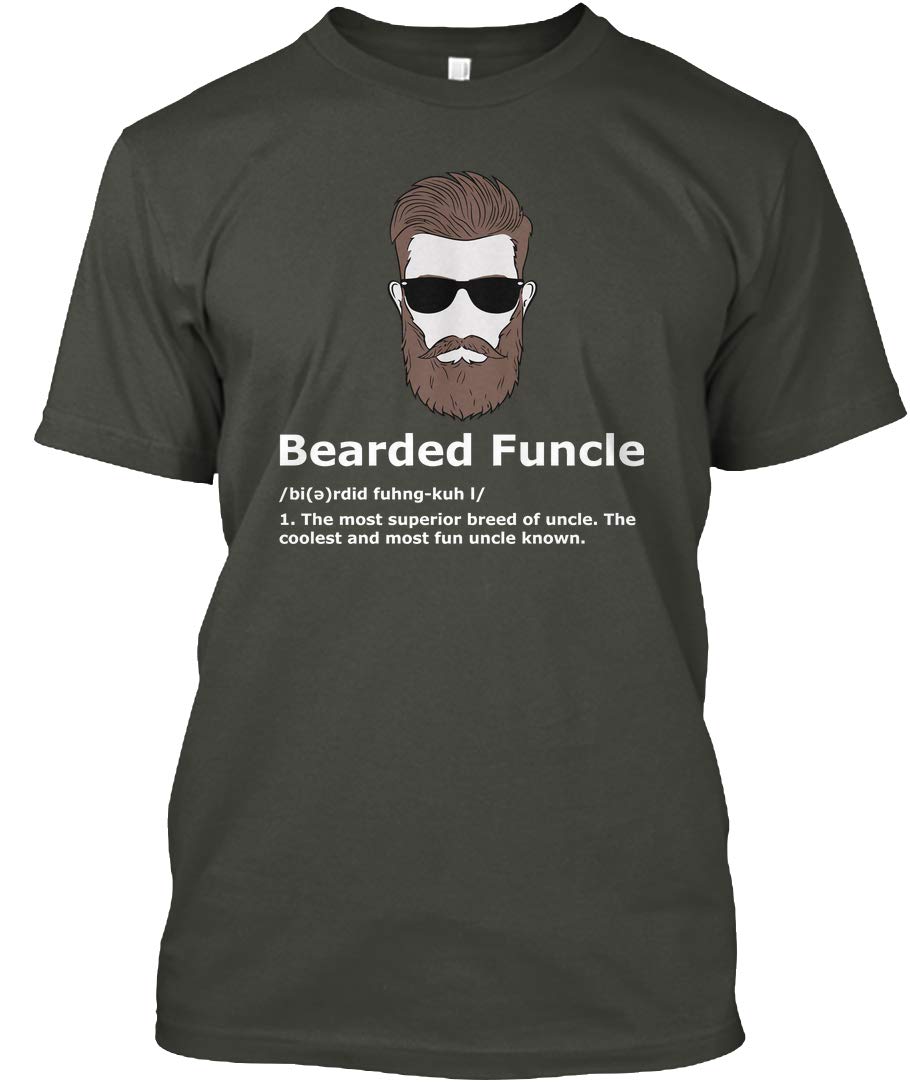 S Bearded Funcle Shirt Funny Uncle Tshirt - Tagless Tee