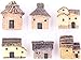 LeBeila Miniature Fairy Garden Stone Houses, 6 Mini Cottage House Miniatures Decor Accessories Fairies Gardening Decoration Statues Kit For Outdoor Patio Micro Landscape Yard Bonsai Decal Gifts (6PCS)